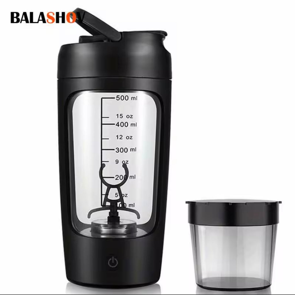 Electric Protein Shaker Bottle – USB Rechargeable Automatic Mixer (500ml)