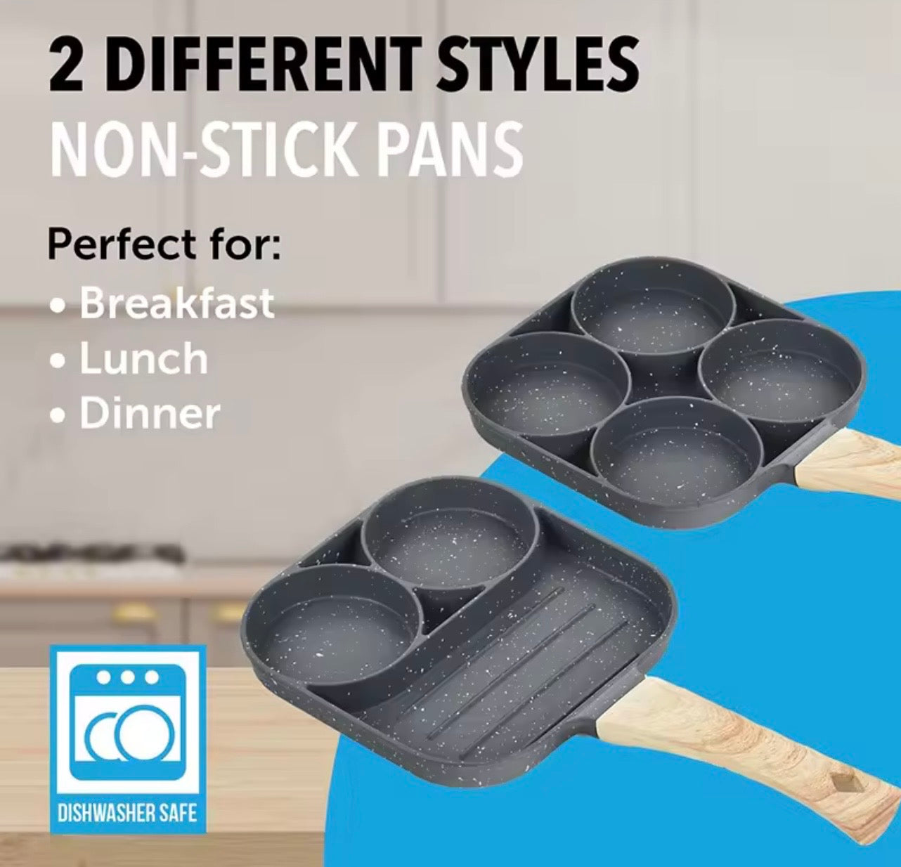 4-Cup Nonstick Egg Frying Pan