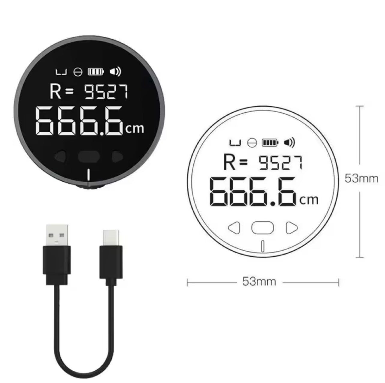 Mini Digital Laser Distance Meter 99m – Rechargeable Portable Measuring Tool