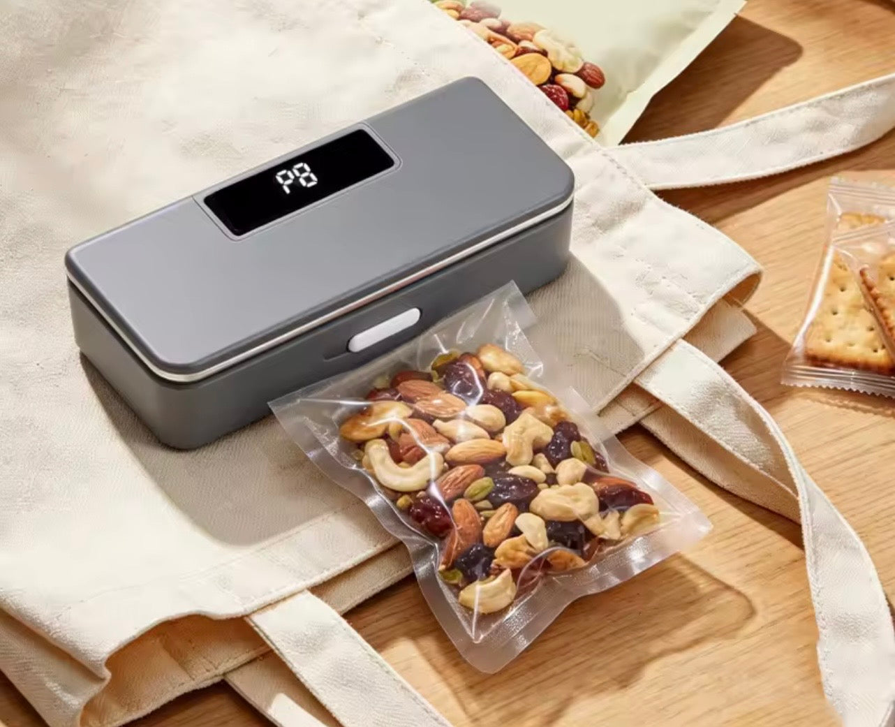 Portable USB Rechargeable Bag Sealer with Digital Display | Mini Heat Sealer for Food