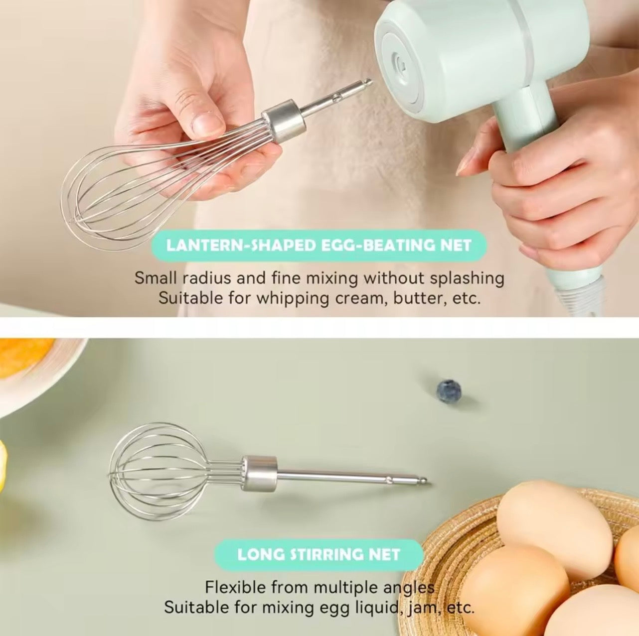 3-in-1 Wireless Electric Hand Mixer