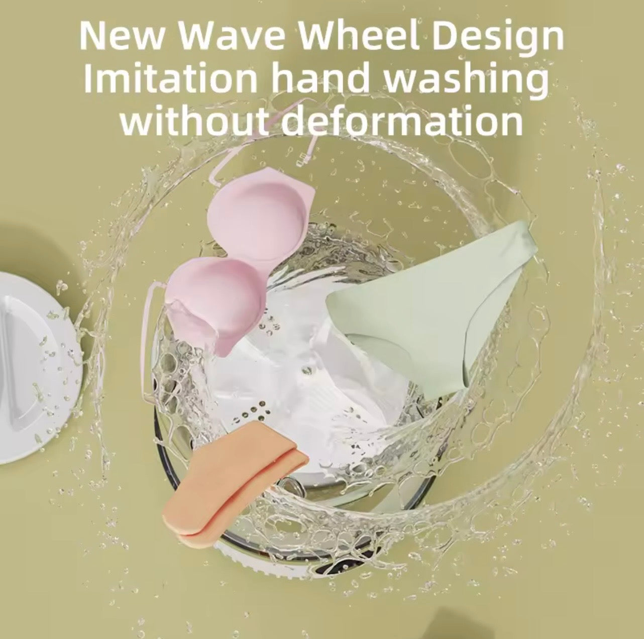 Portable Mini Washing Machine for Underwear & Delicates – USB Rechargeable Travel Laundry Washer