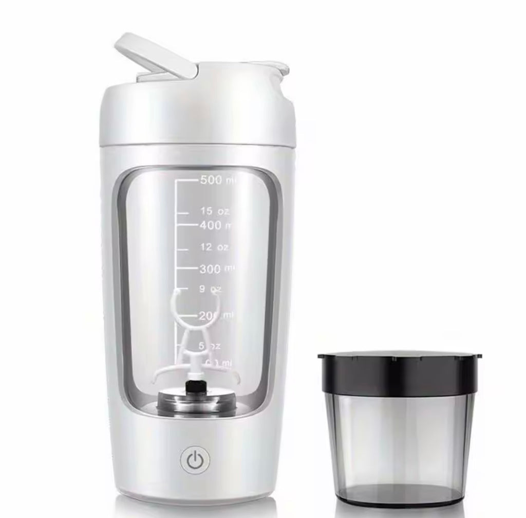 Electric Protein Shaker Bottle – USB Rechargeable Automatic Mixer (500ml)