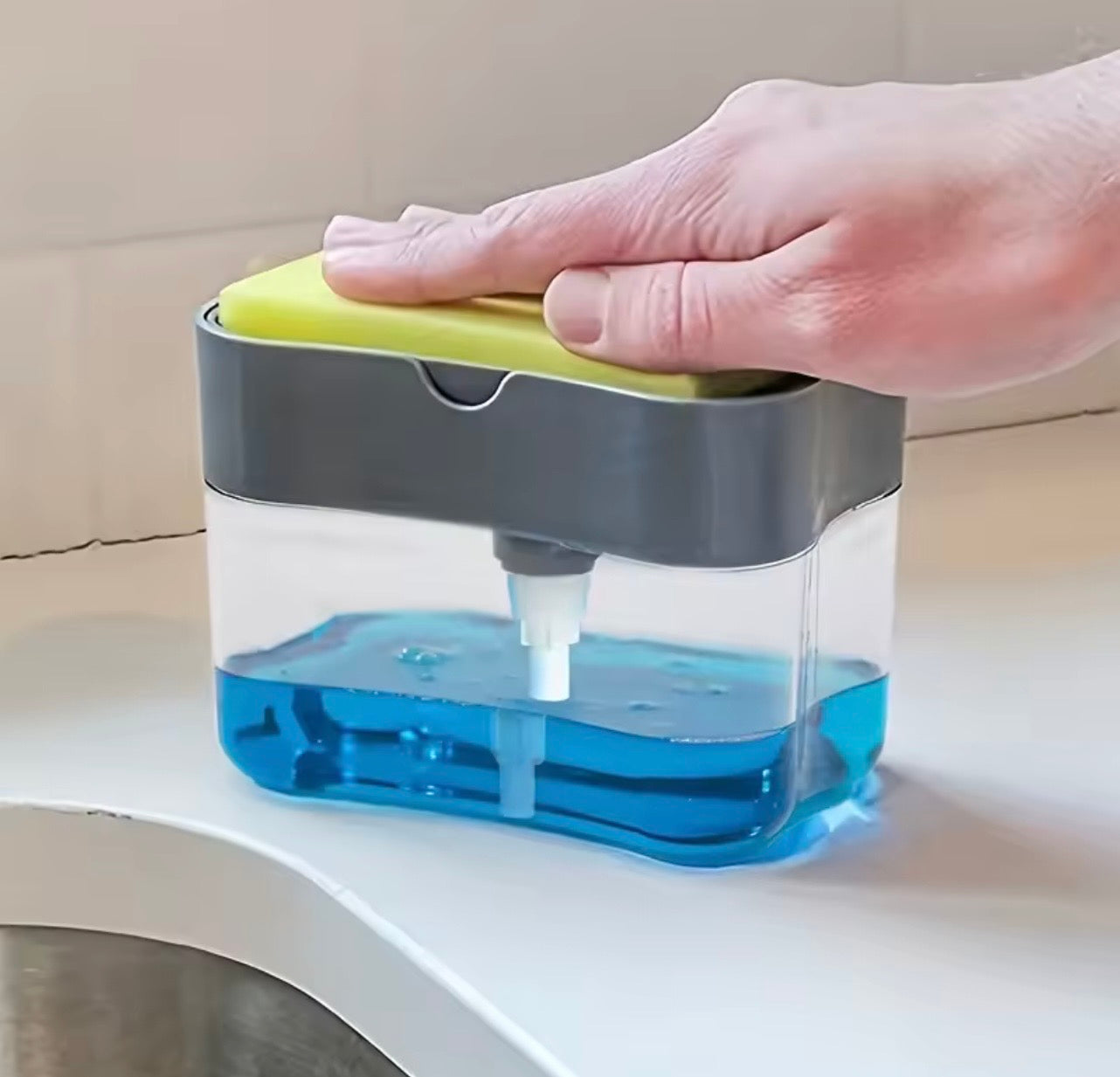 2-in-1 Soap Dispenser with Sponge