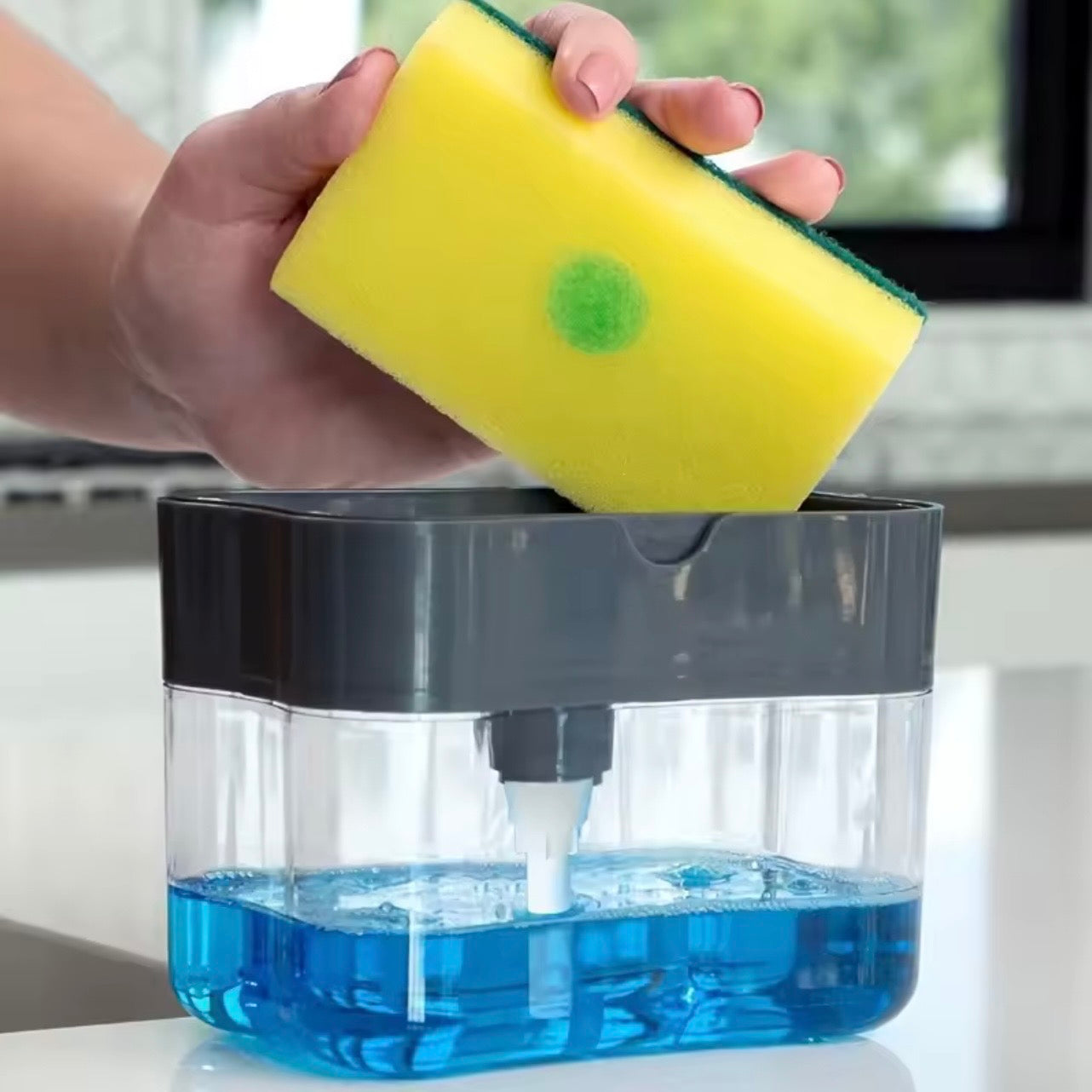 2-in-1 Soap Dispenser with Sponge