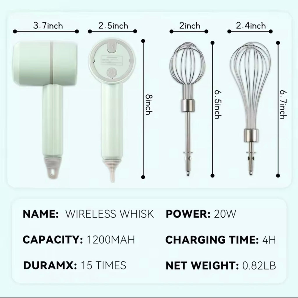 3-in-1 Wireless Electric Hand Mixer
