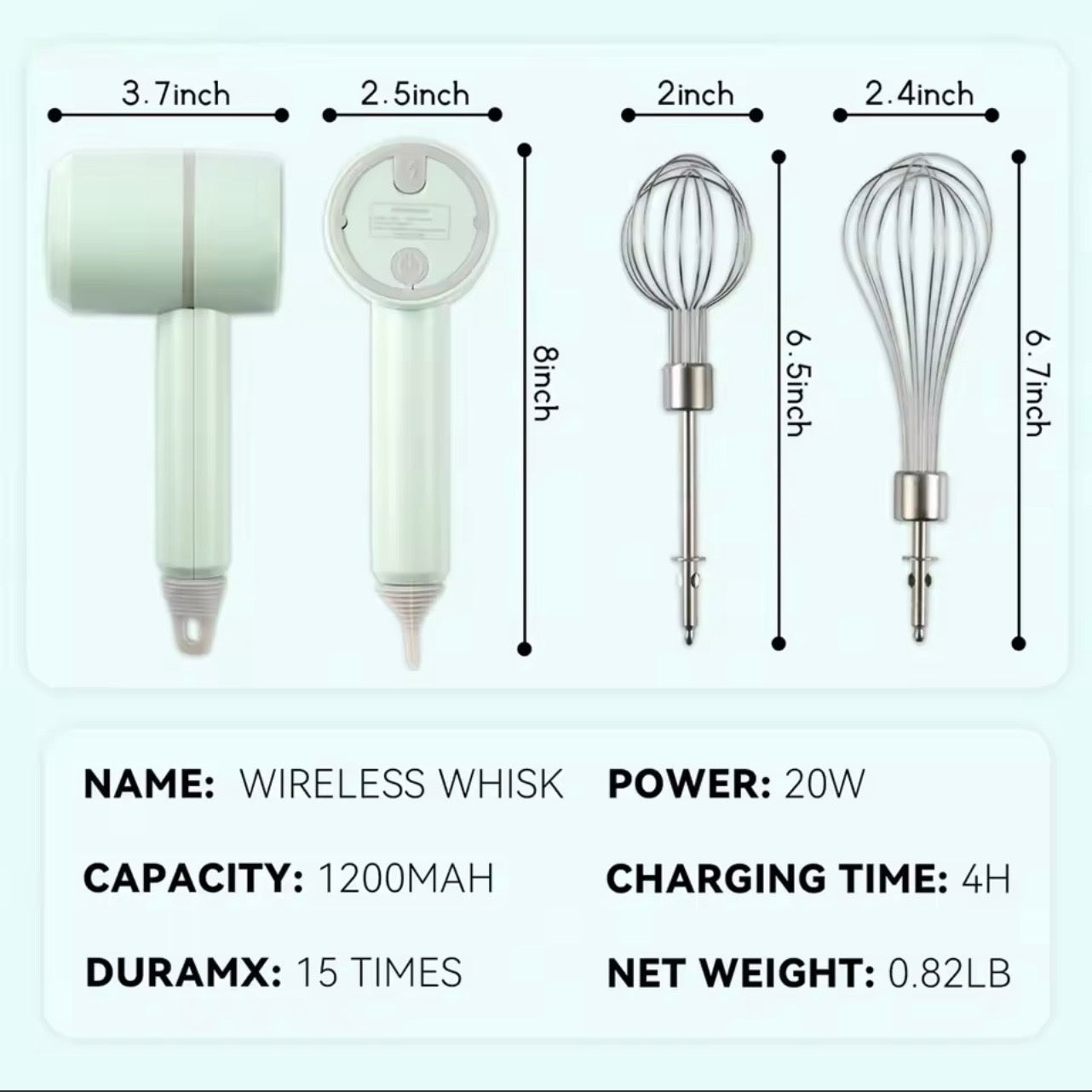 3-in-1 Wireless Electric Hand Mixer
