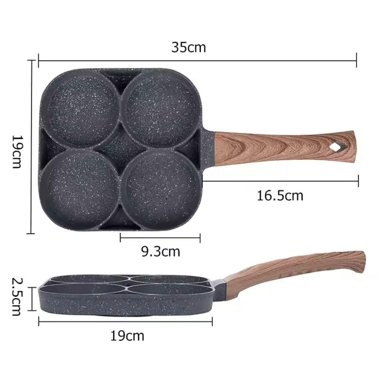 4-Cup Nonstick Egg Frying Pan