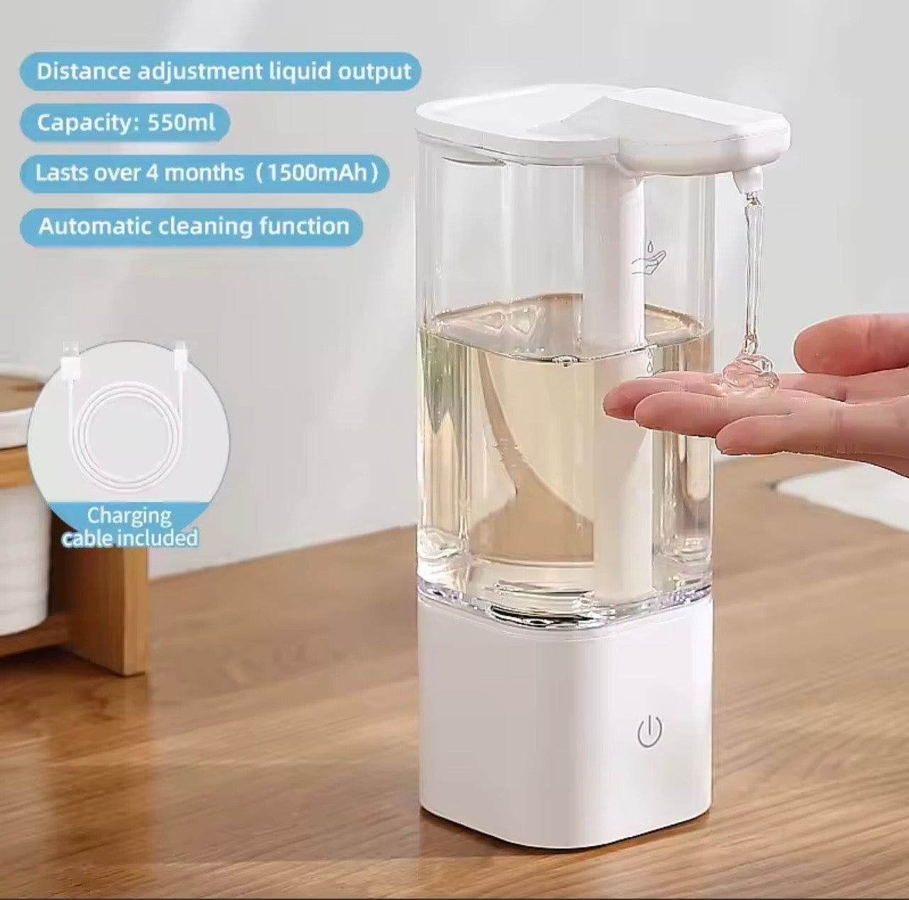 Automatic Touchless Soap Dispenser USB Rechargeable